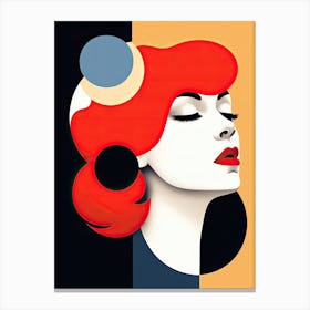 Portrait Of A Woman, pop art, usa Canvas Print