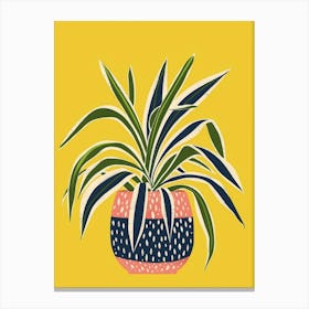 Spider Plant Minimalist Illustration 1 Canvas Print