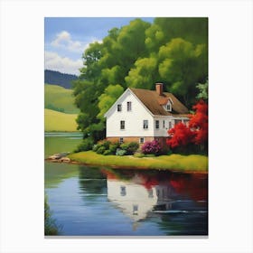 House By The Lake Canvas Print