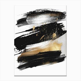 Abstract Black And Gold Painting 23 Canvas Print