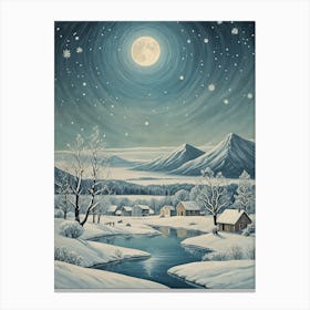 Snowy Night no2 Canvas Print