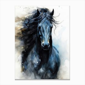 Horse With Long Mane animal Canvas Print