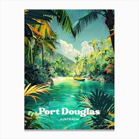 Port Douglas Tropical Digital Travel Art Toile