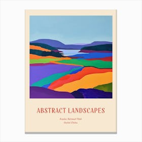 Colourful Abstract Acadia National Park Usa 3 Poster Canvas Print
