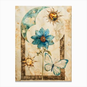 Butterfly And Flower Canvas Print