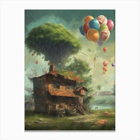 House In The Sky Canvas Print