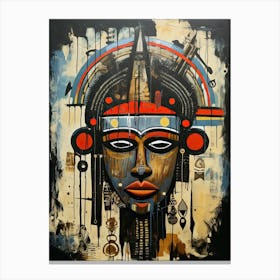 Earthly Echoes; Tribal Masked Traditions Canvas Print