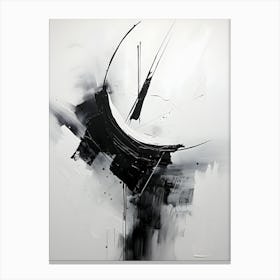 Abstract Black And White Painting 2 Canvas Print