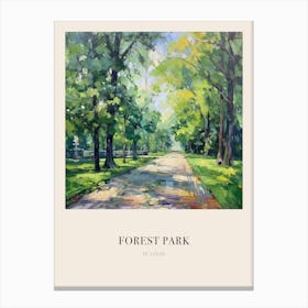 Forest Park St Louis United States 2 Vintage Cezanne Inspired Poster Canvas Print