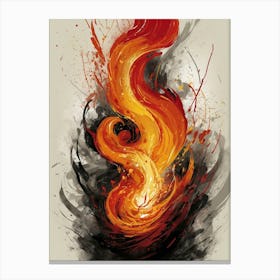 Fire And Flames Canvas Print