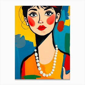 Audrey Hepburn Painting Canvas Print