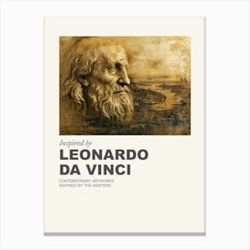 Museum Poster Inspired By Leonardo Da Vinci 2 Canvas Print