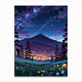 Night Sky Anime aesthetic 10 Canvas Print