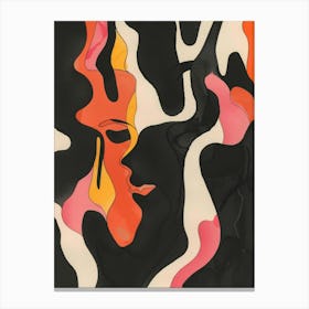 'Black And Orange' 4 Canvas Print