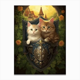 Cats As Coat Of Arms 2 Canvas Print