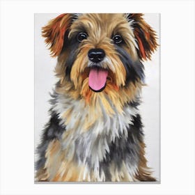 Norwich Terrier 4 Watercolour dog Canvas Print