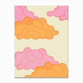 Pink And Orange Clouds Canvas Print