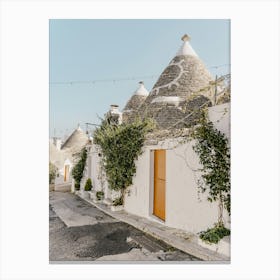 Trulli House with plants in Alberobello, Puglia, Italy | Architecture and travel photography Canvas Print