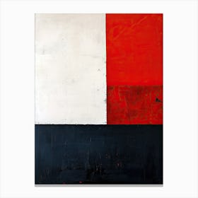 Red, White And Black, Minimalism Canvas Print