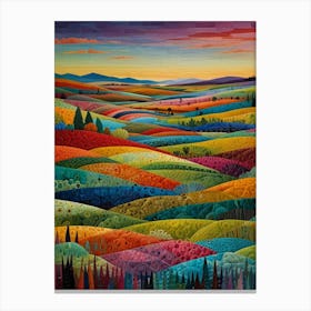 Landscape At Sunset Canvas Print