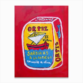 Traditional Sardines Can, Best Food In The World Canvas Print