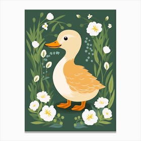 Baby Animal Illustration  Duck 3 Canvas Print