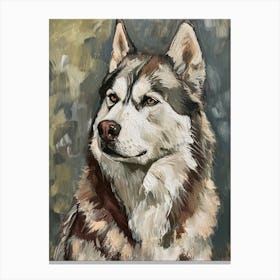 Siberian Husky Acrylic Painting 6 Canvas Print