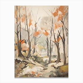 Autumn Fall Forest Pattern Painting 12 Canvas Print