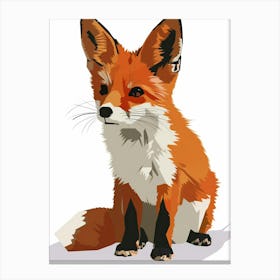 Fox Illustration 14 Canvas Print