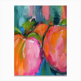 Peach Painting Canvas Print