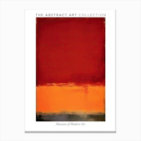 Orange And Red Abstract Painting 2 Exhibition Poster Canvas Print