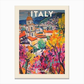 Trieste Italy 1 Fauvist Painting Travel Poster Canvas Print