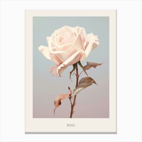 Floral Illustration Rose 4 Poster Canvas Print