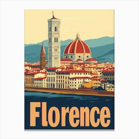 Aihrgdesign A Vintage Travel Poster Of Florence Featuring The 52494011 7d89 4d0c 881b Faddecb7c6f4 0 Canvas Print