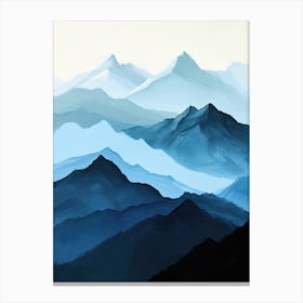 Mountains In The Sky, Minimalism Canvas Print