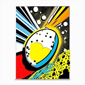 Asteroid Belt Bright Comic Space Canvas Print
