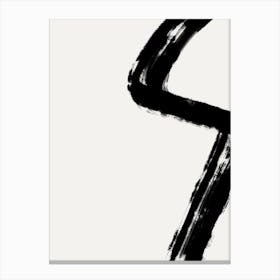 Number With Brush Strokes Canvas Print