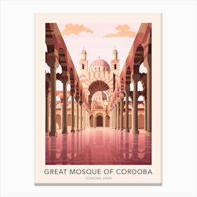 The Great Mosque Of Cordoba Spain Travel Poster Canvas Print