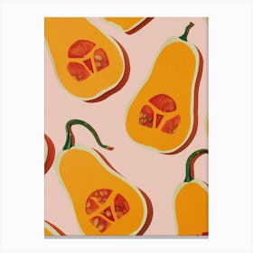 Butternut Squash Pastel Pattern 1 Canvas Print