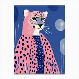 Playful Illustration Of Cheetah For Kids Room 3 Canvas Print