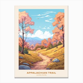 Appalachian Trail Usa 2 Hike Poster Canvas Print
