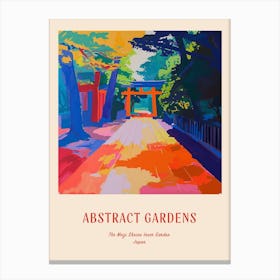 Colourful Gardens The Meiji Shrine Inner Garden Japan 4 Red Poster Canvas Print
