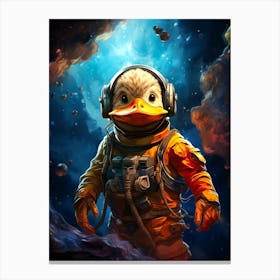 Duck In Space 2 Canvas Print