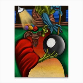 “It was dawn and there was pocket billiards” Canvas Print