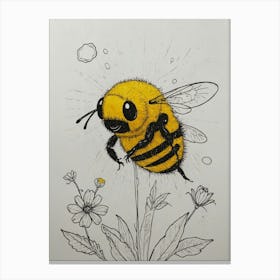 Bee Drawing 1 Canvas Print