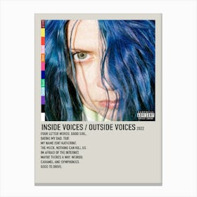 Inside Voices Outside Voices 2022 Poster 1 Canvas Print