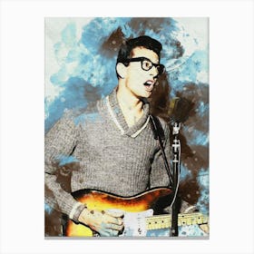 Smudge Of Portrait Buddy Holly Live 1 Canvas Print