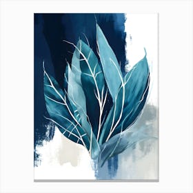 Blue Leaves Canvas Print Canvas Print