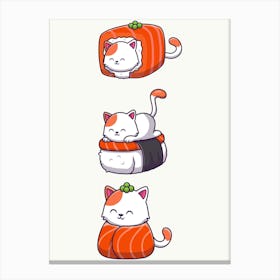 Sushi Cat 1 Canvas Print
