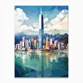 Hong Kong, China, Geometric Illustration 2 Canvas Print